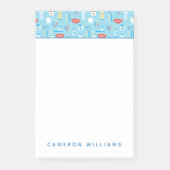 Jouw naam toevoegen | Dental Blue Pattern Post-it® Notes (Voorkant)