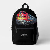 Jouw naam toevoegen - Diesellocomotief Bedrukte Rugzak (Voorkant)