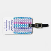 Jouw naam toevoegen | DNA-patroon Bagagelabel (Voorkant horizontaal)