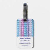 Jouw naam toevoegen | DNA-patroon Bagagelabel (Achterkant verticaal)