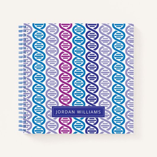 Jouw naam toevoegen | DNA-patroon Notitieboek (Voorkant)