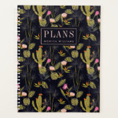 Jouw naam toevoegen | Donkere zomernachtpatroon Planner (Voorkant)