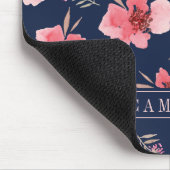 Jouw naam toevoegen | Donkerroze Waterverf Muismat (Hoek)