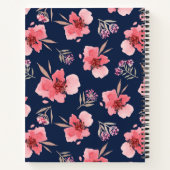 Jouw naam toevoegen | Donkerroze Waterverf Notitieboek (Achterkant)