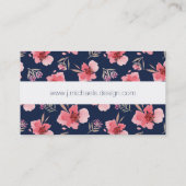 Jouw naam toevoegen | Donkerroze Waterverf Visitekaartje (Achterkant)