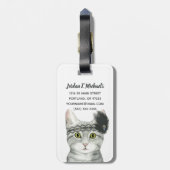 Jouw naam toevoegen | Downton Cat Bagagelabel (Achterkant verticaal)