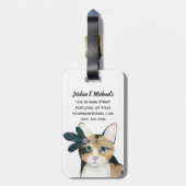 Jouw naam toevoegen | Downton Cat Bagagelabel (Achterkant verticaal)