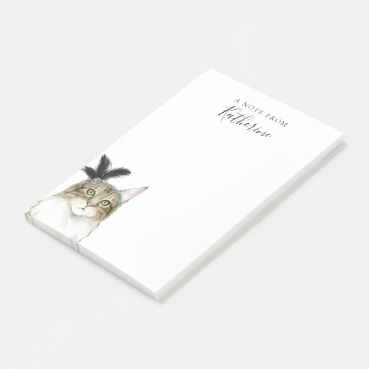 Jouw naam toevoegen | Downton Cat Post-it® Notes (Schuin)