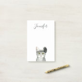 Jouw naam toevoegen | Downton Cat Post-it® Notes (Op bureau)