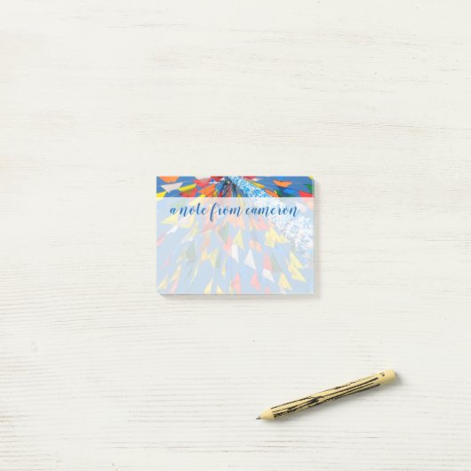 Jouw naam toevoegen | Driehoekmarkering van de vla Post-it® Notes (Op bureau)