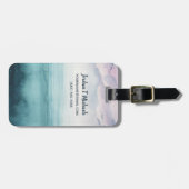 Jouw naam toevoegen | Dusk op de baai - Waterverf Bagagelabel (Voorkant horizontaal)