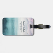 Jouw naam toevoegen | Dusk op de baai - Waterverf Bagagelabel (Achterkant horizontaal)