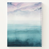 Jouw naam toevoegen | Dusk op de baai - Waterverf Notitieboek (Achterkant)