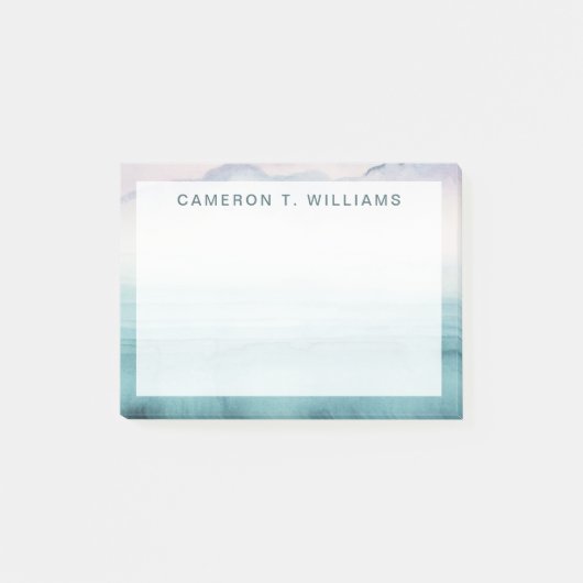 Jouw naam toevoegen | Dusk op de baai - Waterverf Post-it® Notes (Voorkant)