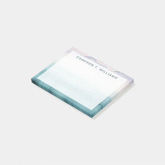 Jouw naam toevoegen | Dusk op de baai - Waterverf Post-it® Notes (Schuin)