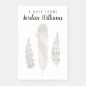Jouw naam toevoegen | Earthtone Feathers II Post-it® Notes (Voorkant)