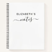 Jouw naam toevoegen | Eenvoudig Blush White Notitieboek (Voorkant)