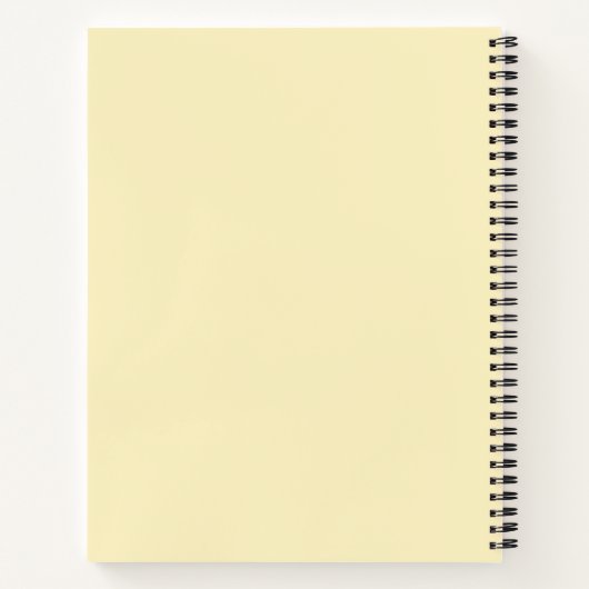 Jouw naam toevoegen | Eenvoudig pasteel geel Notitieboek (Achterkant)