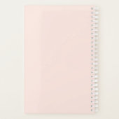 Jouw naam toevoegen | Eenvoudige zwarte roze Planner (Achterkant)