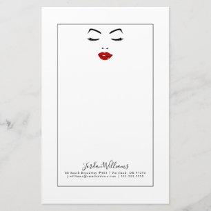Jouw naam toevoegen   Elegant Face Briefpapier
