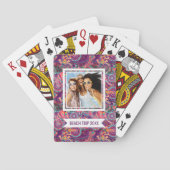 Jouw naam toevoegen | Etnische dierenpatronen Speelkaarten (Achterkant)