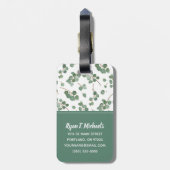 Jouw naam toevoegen | Eucalyptus Silver Dollar Tre Bagagelabel (Achterkant verticaal)