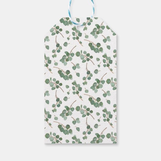 Jouw naam toevoegen | Eucalyptus Silver Dollar Tre Cadeaulabel (Achterkant)