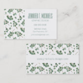 Jouw naam toevoegen | Eucalyptus Silver Dollar Tre Visitekaartje (Voorkant / Achterkant)