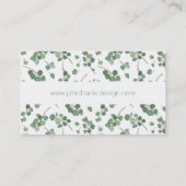 Jouw naam toevoegen | Eucalyptus Silver Dollar Tre Visitekaartje (Achterkant)