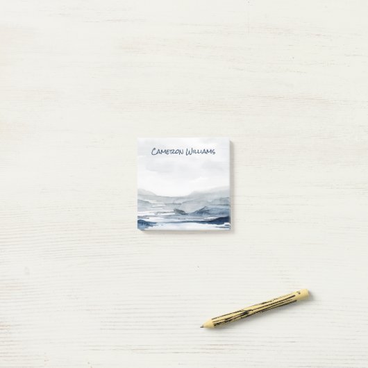 Jouw naam toevoegen | Faded Horizon II Post-it® Notes (Op bureau)