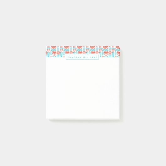 Jouw naam toevoegen | Finse vos- en vogelfolk Post-it® Notes (Voorkant)