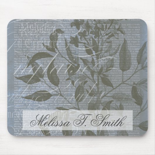 Jouw naam toevoegen | Fleur de Bleu I Muismat (Voorkant)