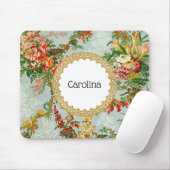 Jouw naam toevoegen Floral Art Muismat (Met muis)