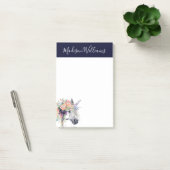 Jouw naam toevoegen | Floral-drukte Unicorn Post-it® Notes (Kantoor)
