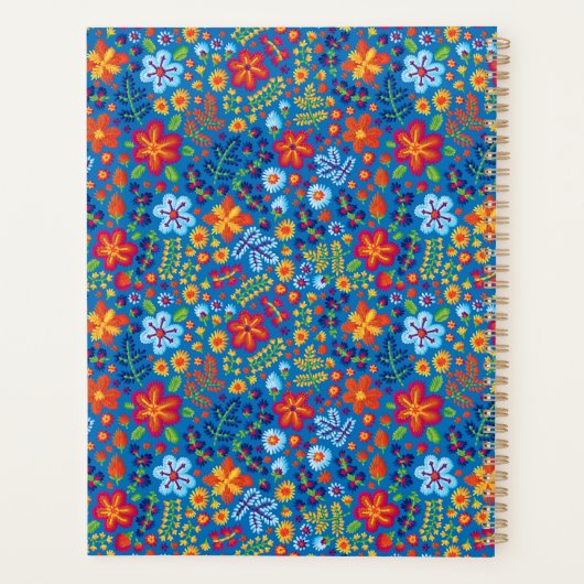 Jouw naam toevoegen | Floral Embroidery Pattern Planner (Achterkant)