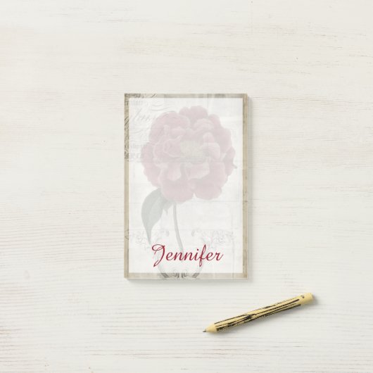 Jouw naam toevoegen | Floral III Post-it® Notes (Op bureau)