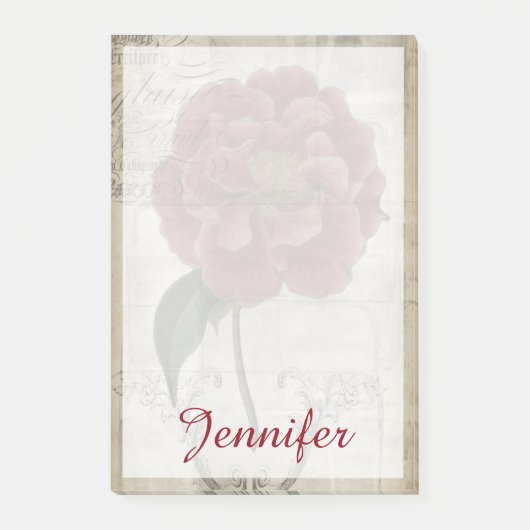 Jouw naam toevoegen | Floral III Post-it® Notes (Voorkant)