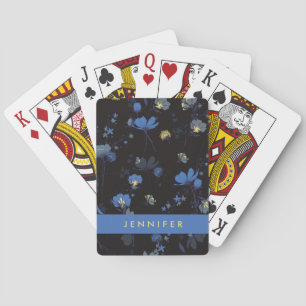 Jouw naam toevoegen   Floral van de wind Pokerkaarten