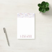 Jouw naam toevoegen | Floral Waterverf Unicorn Post-it® Notes (Kantoor)