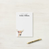 Jouw naam toevoegen | Flower Crown Forester Deer Post-it® Notes (Op bureau)