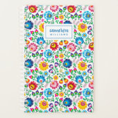 Jouw naam toevoegen | Folk Art Flower Pattern Planner (Voorkant)