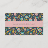 Jouw naam toevoegen | Folk Art Flower Pattern Visitekaartje (Achterkant)