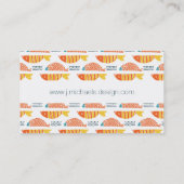 Jouw naam toevoegen | Folk Art Swimming Fish Patro Visitekaartje (Achterkant)