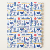 Jouw naam toevoegen | Folk Art Winter Bird Pattern Planner (Achterkant)