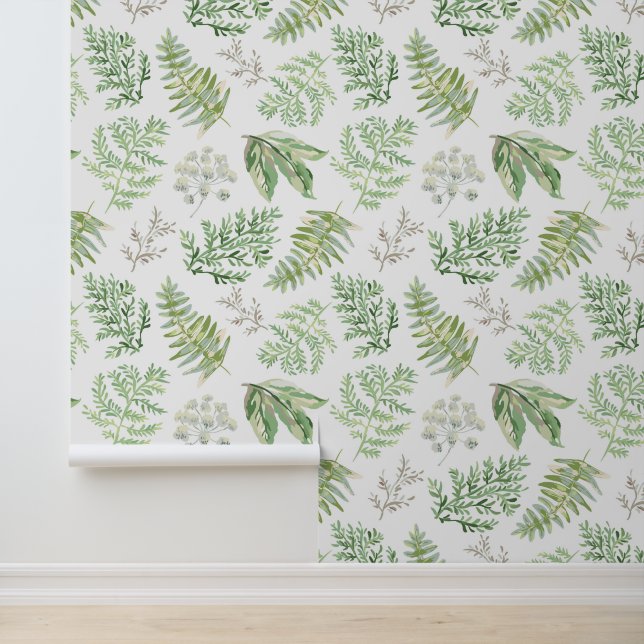 Jouw naam toevoegen | Forest Greenery Pattern Behang (Applicatie)