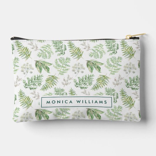 Jouw naam toevoegen | Forest Greenery Pattern Etui (Achterkant)