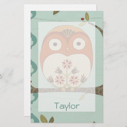 Jouw naam toevoegen | Forest Whimsy I Briefpapier (Voorkant / Achterkant)