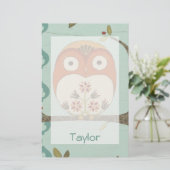 Jouw naam toevoegen | Forest Whimsy I Briefpapier (Staand voorkant)