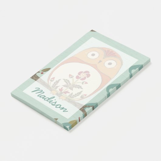 Jouw naam toevoegen | Forest Whimsy II Post-it® Notes (Schuin)