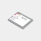 Jouw naam toevoegen | Fun Aerobic Unicorn Post-it® Notes (Schuin)